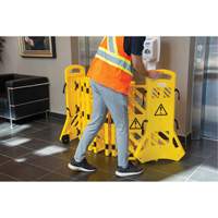 Portable Mobile Barrier, 40" H x 13' L, Yellow Sécurité Médic