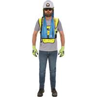 Veste refroidissante &agrave; &eacute;vaporation s&egrave;che &eacute;conomique Chill-Its 6687, Petit/Moyen, Jaune lime haute visibilit&eacute; Sécurité Médic