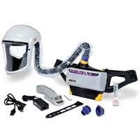 Trousse d'ensemble respirateur d'&eacute;puration d'air propuls&eacute; pour peintre Versaflo, Capuchon & visi&egrave;re, Pile Lithium-ion Sécurité Médic