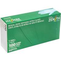Puncture-Resistant Medical-Grade Disposable Gloves, X-Small, Nitrile, 4.5-mil, Powder-Free, Blue, Class 2 Sécurité Médic