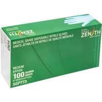 Puncture-Resistant Medical-Grade Disposable Gloves, Medium, Nitrile, 4.5-mil, Powder-Free, Blue, Class 2 Sécurité Médic