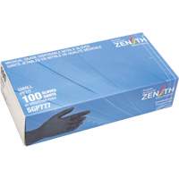 Puncture-Resistant Medical-Grade Disposable Gloves, Small, Nitrile, 5-mil, Powder-Free, Black, Class 2 Sécurité Médic