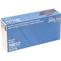 Puncture-Resistant Medical-Grade Disposable Gloves, Medium, Nitrile, 5-mil, Powder-Free, Black, Class 2 Sécurité Médic