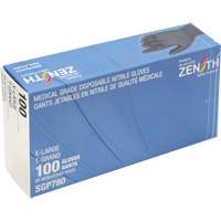 Puncture-Resistant Medical-Grade Disposable Gloves, X-Large, Nitrile, 5-mil, Powder-Free, Black, Class 2 Sécurité Médic