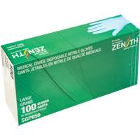 Puncture-Resistant Medical-Grade Disposable Gloves, Large, Nitrile, 3.5-mil, Powder-Free, Blue, Class 2 Sécurité Médic
