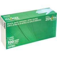 Puncture-Resistant Medical-Grade Disposable Gloves, X-Large, Nitrile, 3.5-mil, Powder-Free, Blue, Class 2 Sécurité Médic