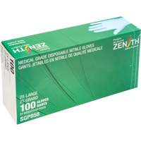 Gants jetables de calibre m&eacute;dical r&eacute;sistants &agrave; la perforation, 2T-Grand, Nitrile, 3,5 mils, Sans poudre, Bleu, Classe 2 Sécurité Médic