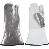 One Finger Heat Resistant Mitt, Aluminized/Kevlar&reg;/Leather, One Size, Protects Up To 650°F (343°C) Sécurité Médic