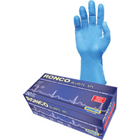 Gants d'examen BLURITE XPL, Petit, Nitrile, 8 mils, Sans poudre, Bleu, Classe 2 Sécurité Médic