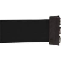 Barri&egrave;re &agrave; fixation murale avec ruban magn&eacute;tique, Acier, Fixation par vis, 12', Ruban Noir Sécurité Médic