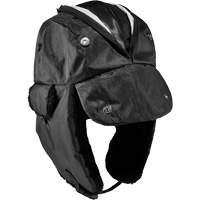 Chapeau de trappeur avec fermeture &agrave; glissi&egrave;re N-Ferno, Doublure en Polyur&eacute;thane/Satin, Moyen/Petit, Noir Sécurité Médic
