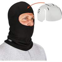 Passe-montagne avec fermeture &agrave; glissi&egrave;re et casque antichoc &agrave; ins&eacute;rer N-Ferno, Molleton/Polyester, Noir Sécurité Médic