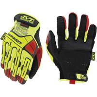 Hi-Viz M-Pact&reg; D4-360 Impact Gloves, 8, Synthetic Palm, Hook & Loop Cuff Sécurité Médic