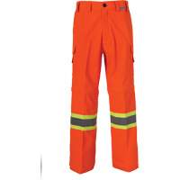 All-Season High Visibility Ventilated Mining Pants, Poly-Cotton, 28, High Visibility Orange Sécurité Médic