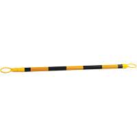 Retractable Cone Bar, 7'2" Extended Length, Black/Yellow Sécurité Médic