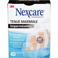 Nexcare Max-Hold Waterproof Bandages, Assorted, Plastic, Sterile Sécurité Médic
