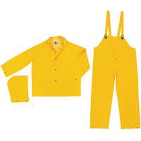 Ensemble imperm&eacute;able de s&eacute;rie classique, Polyester/PVC, Grand, Jaune Sécurité Médic