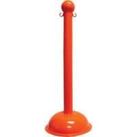 Heavy-Duty Stanchion, 40" High, Orange Sécurité Médic
