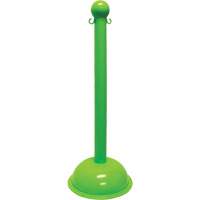 Heavy-Duty Stanchion, 40" High, Green Sécurité Médic