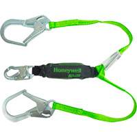 Miller&reg; HP Shock-Absorbing Lanyard, 4', Locking Rebar Hook Center, Locking Snap Hook Leg Ends, Polyester Sécurité Médic