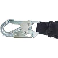 Miller&reg; HP Shock-Absorbing Lanyard, 4', Locking Rebar Hook Center, Locking Snap Hook Leg Ends, Polyester Sécurité Médic