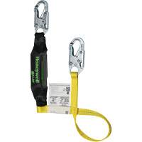 Miller&reg; HP Shock-Absorbing Lanyard, 4', Locking Snap Hook Center, Locking Snap Hook Leg Ends, Polyester Sécurité Médic