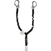Miller&reg; Arc-Rated Shock-Absorbing Lanyard, 6', Locking Snap Hook Center, Locking Snap Hook Leg Ends, Kevlar&reg; Sécurité Médic