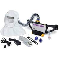Ensemble respirateur d&eacute;puration dair propuls&eacute; facile &agrave; nettoyer Versaflo, Cagoule ample & visi&egrave;re, Pile Lithium-ion Sécurité Médic