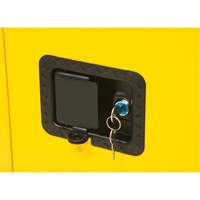 Flammable Storage Cabinet, 12 gal., 1 Door, 23" W x 35" H x 18" D Sécurité Médic