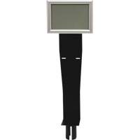 Porte-distributeur/enseigne pour poteaux de barri&egrave;re pour le contr&ocirc;le des foules, Noir Sécurité Médic