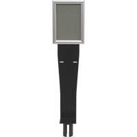 Porte-distributeur/enseigne pour poteaux de barri&egrave;re pour le contr&ocirc;le des foules, Noir Sécurité Médic