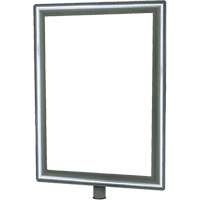 Porte-enseigne vertical robuste pour montant classique, Chrome poli Sécurité Médic