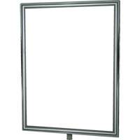 Porte-enseigne vertical robuste pour montant classique, Chrome poli Sécurité Médic