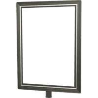 Porte-enseigne vertical robuste pour montant classique, Chrome satin&eacute; Sécurité Médic