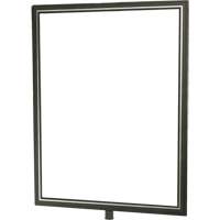 Porte-enseigne vertical robuste pour montant classique, Chrome satin&eacute; Sécurité Médic