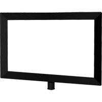 Porte-enseigne horizontal robuste pour montant classique, Noir Sécurité Médic