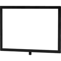 Porte-enseigne horizontal robuste pour montant classique, Noir Sécurité Médic