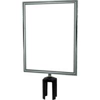Porte-enseigne vertical robuste avec adaptateur pour poteaux Tensabarrier, Chrome poli Sécurité Médic