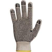 Gant en tricot avec pois de PVC Sure Grip, Poly/coton, Un c&ocirc;t&eacute;, Calibre 7, T-petit Sécurité Médic