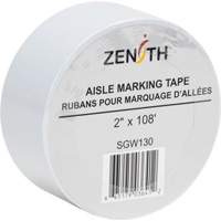 Aisle Marking Tape, 2" x 108', PVC, White Sécurité Médic
