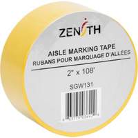Aisle Marking Tape, 2" x 108', PVC, Yellow Sécurité Médic