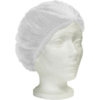 Ronco Care Pleated Bouffant Cap, Polypropylene, 24", White Sécurité Médic