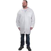 Protective Lab Coat, Microporous, White, Small Sécurité Médic