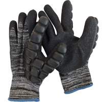Anti-Impact Coated Hammer Gloves, 8/Medium, Synthetic Palm, Elastic Cuff Sécurité Médic
