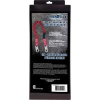 Longe amortisseuse interne ShockSorb, 6', Point d'ancrage &agrave; Crochet mousqueton, Crochet mousqueton aux jambes, Polyester Sécurité Médic