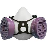 Ensemble de respirateur &agrave; demi-masque P100 Comfort-Air 400Nx noir sans soupape d'expiration, &eacute;lastom&egrave;re/Caoutchouc, Petit/Moyen Sécurité Médic