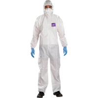 AlphaTec Microchem&reg; 3-Piece Chemical Resistant Coveralls with Hood, 2X-Large, White Sécurité Médic