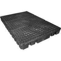 Palette de confinement des d&eacute;versements &agrave; profil bas Black Diamond, Capacit&eacute; de d&eacute;versement 76.5 gal. US, 72" x 49" x 6,5" Sécurité Médic
