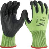 High Visibility Dipped Gloves, Size Small, 15 Gauge, Polyurethane Coated, Polyethylene Shell, ASTM ANSI Level A5 Sécurité Médic