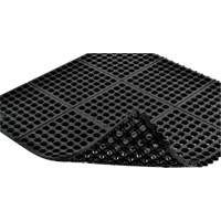 Tapis antifatigue &agrave; imbrication Cushion-Ease 550, &agrave; fentes, 3' x 3' x 3/4", Noir, Caoutchouc Sécurité Médic